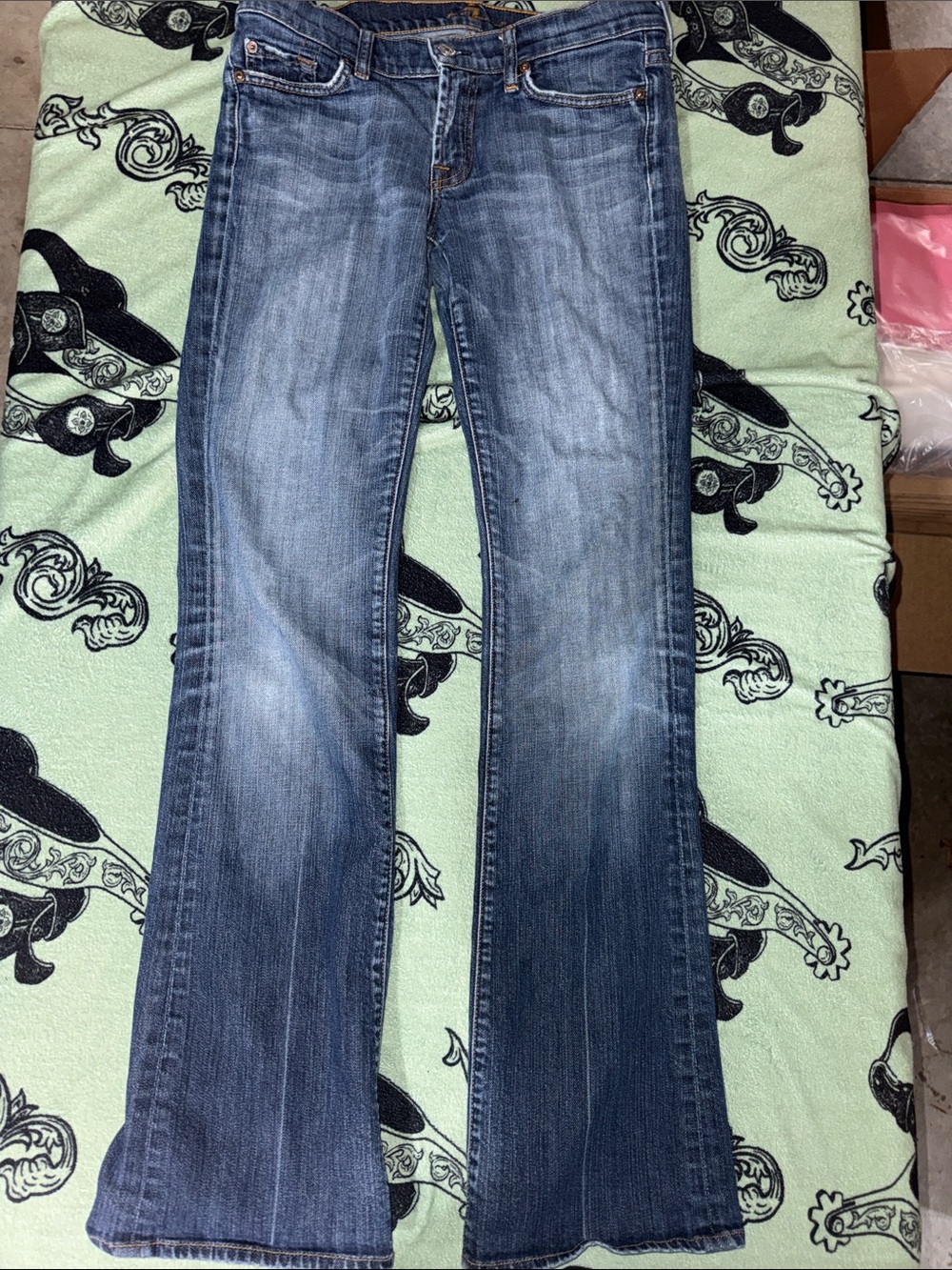 7 For All Mankind Women's Medium Blue Bootcut Jeans